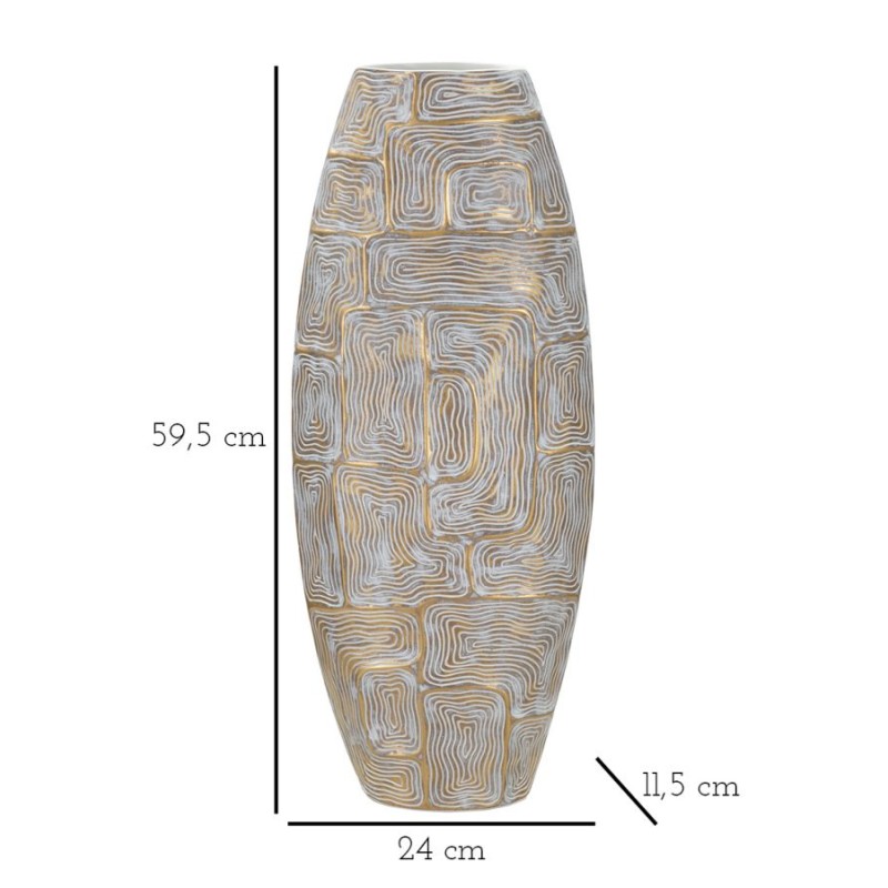 Jarrón Eclipse, Torre Esbelta, 24 x 11,5 x 59,5 cm