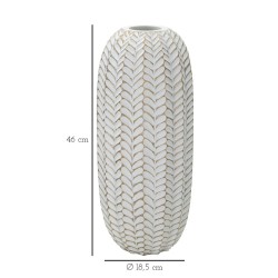 Jarrón de resina con forma de hoja delgada CM Ø 18,5 x 46