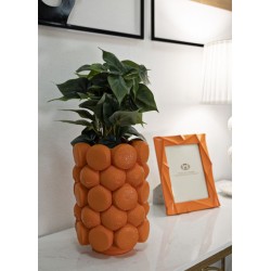 Jarrón decorativo naranja CM Ø 19X28