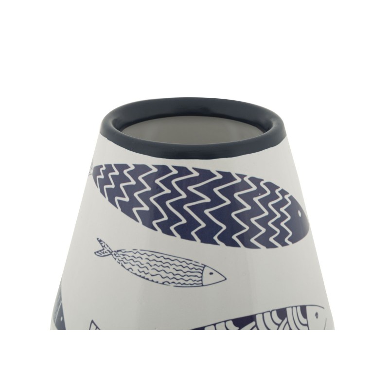 Jarrón doble de peces elegante CM Ø 14X34