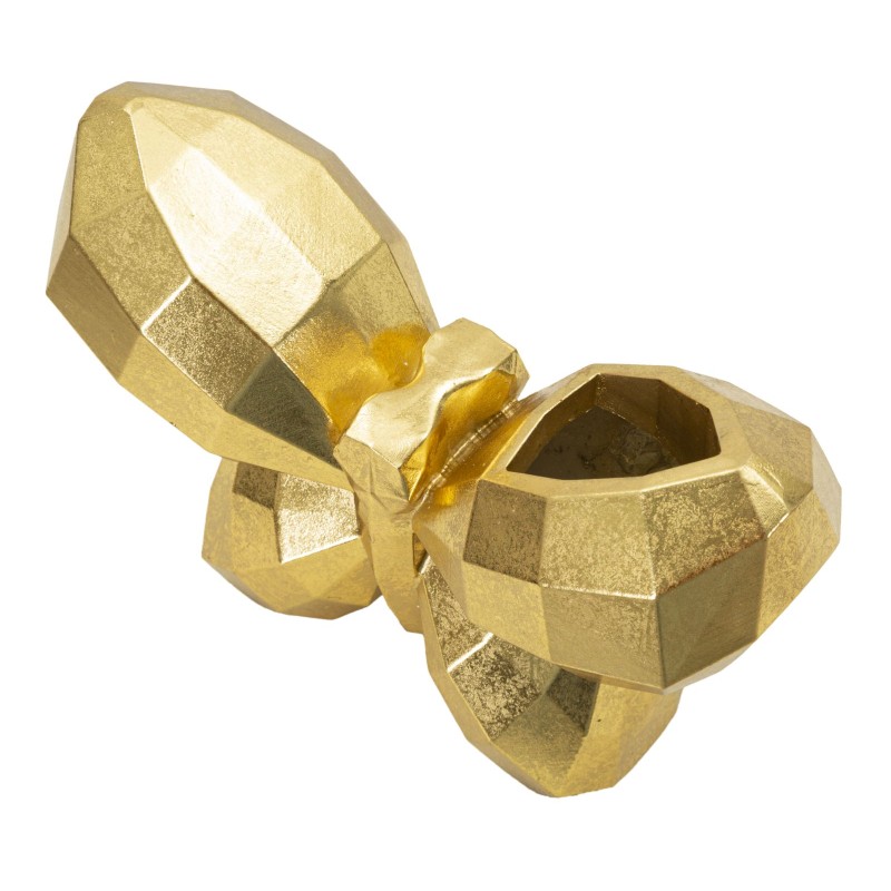 Jarrón mariposa dorado refinado, 22,5 x 8 x 15 cm