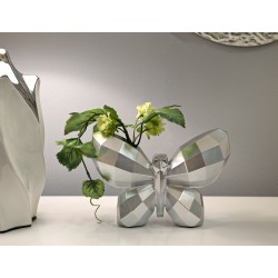 Jarrón mariposa de plata sublime CM 22.5X8X15
