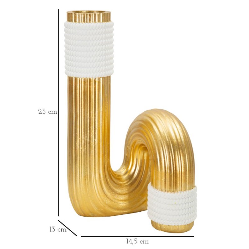 Jarrón Bann grande y elegante de 14,5 x 13 x 25 cm