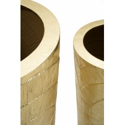 Juego de 3 espléndidos soportes dorados para jarrones. Medidas: 50,8 x 114,9 cm 40 x 92,7 cm 29,8 x 70,5 cm.