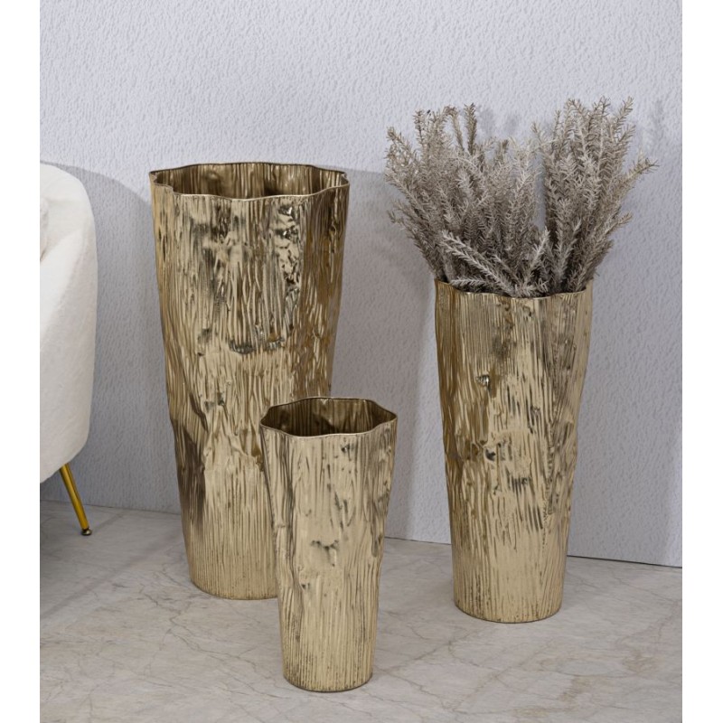 Juego de 3 elegantes soportes para jarrones Glolly CM Ø 41X39X83-32X31X67-23X25X49