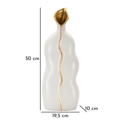 Elegante jarrón Uma de 19,5 x 10 x 50 cm