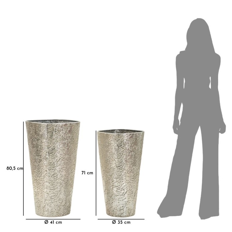 Juego de 2 macetas Argelux Glamor CM Ø 41X80.5-35X71