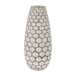 Jarrón tibetano de resina, delgado, 20 cm de diámetro x 45,5 cm de diámetro