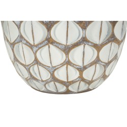 Jarrón tibetano de resina, delgado, 20 cm de diámetro x 45,5 cm de diámetro