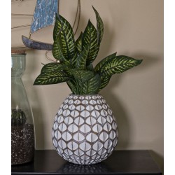 Jarrón tibetano compacto de resina CM Ø27X27