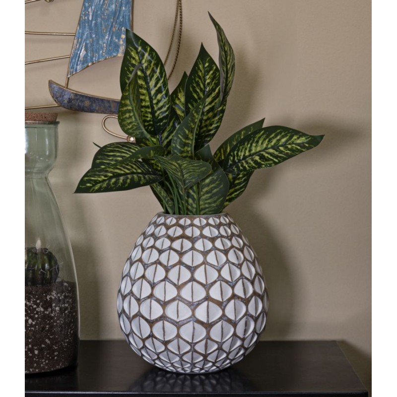 Jarrón tibetano compacto de resina CM Ø27X27