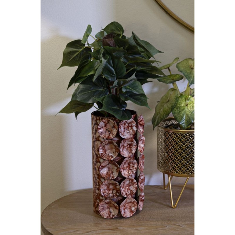 Maceta pequeña con forma de gota, 12,5 x 12,5 x 24 cm