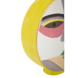 Maceta redonda compacta de colores Piccassy, 23 x 9 x 28 cm