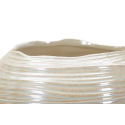 Elegante jarrón redondo con cuentas CM Ø27X24