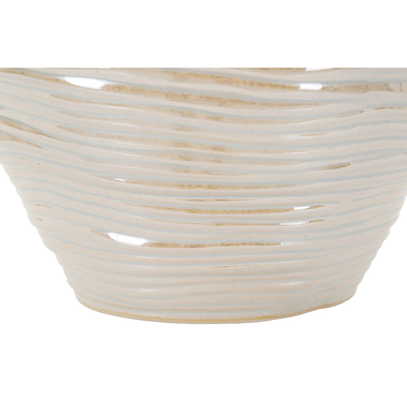 Elegante jarrón redondo con cuentas CM Ø27X24