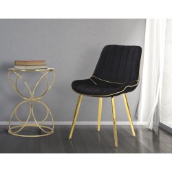 Maceta circular Glam Exquisite Glam Ø 38 x 53 cm - Hierro y espejo