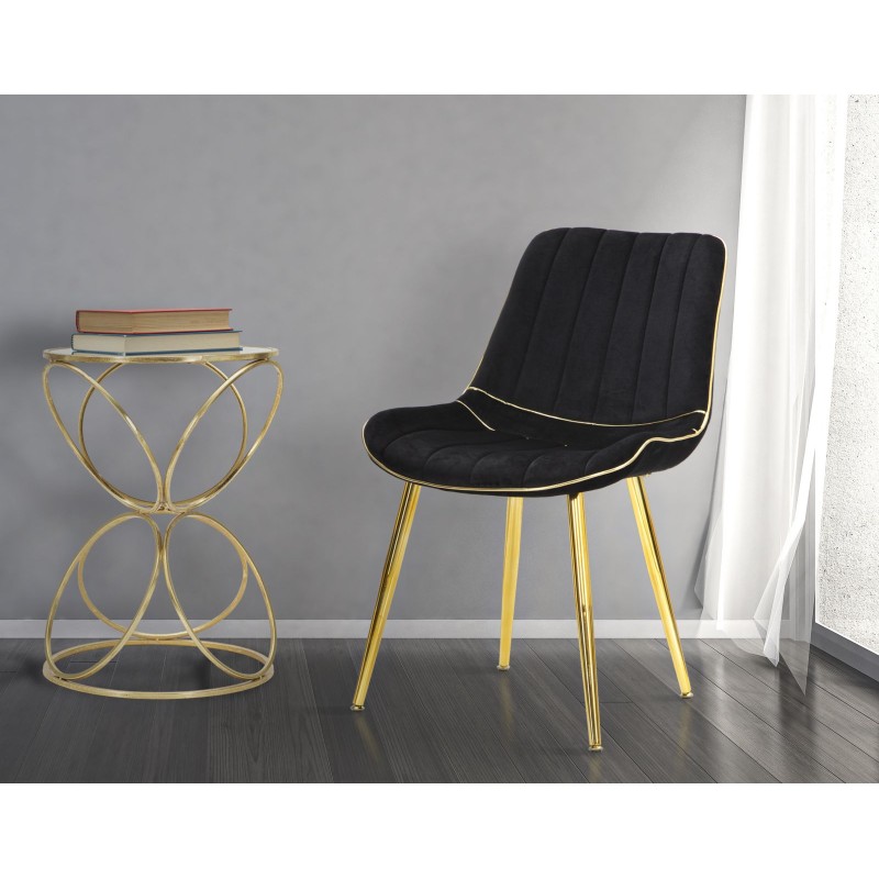 Maceta circular Glam Exquisite Glam Ø 38 x 53 cm - Hierro y espejo