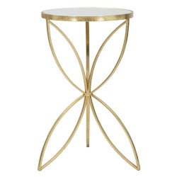 Exhibidor de plantas PAPILLON de lujo y estilo glamuroso Ø 35 x 60 cm - Hierro y espejo