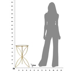 Exhibidor de plantas PAPILLON de lujo y estilo glamuroso Ø 35 x 60 cm - Hierro y espejo