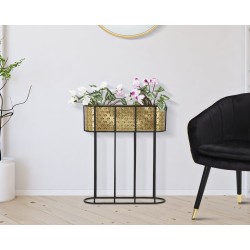 Exhibidor de jarrones ovalados Glam 60x20x70 cm - Hierro