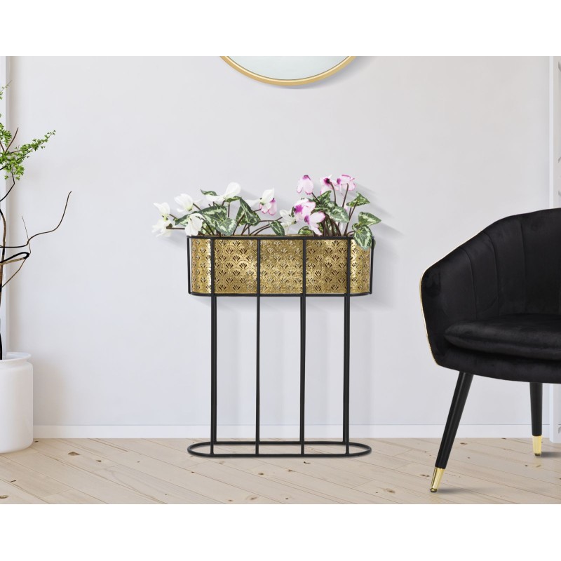 Exhibidor de jarrones ovalados Glam 60x20x70 cm - Hierro