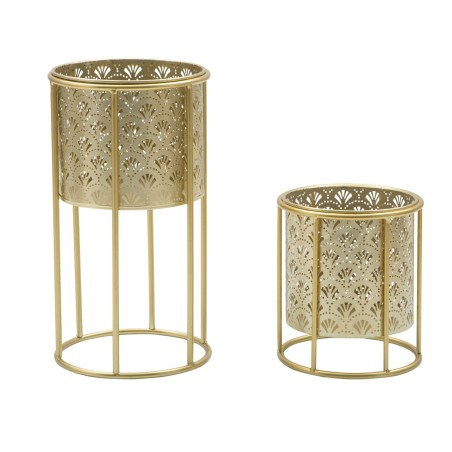 Juego de 2 soportes para jarrones Glam GOLVY -A- Ø 21 x 40 x 19 x 22 cm - Hierro