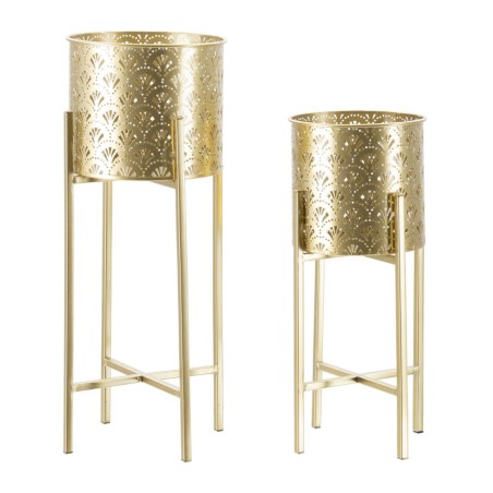 Juego de 2 soportes para jarrones Glam GOLVY -B- Ø 21 x 52 cm - 19 x 42 cm - Hierro