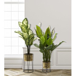 Soporte doble para jarrones Glam LEAVY Ø 21X40-19X22 cm - Hierro