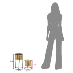 Soporte doble para jarrones Glam LEAVY Ø 21X40-19X22 cm - Hierro