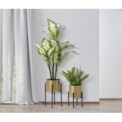 Juego de jarrones Glam GLISSY de 2 piezas -A- Ø 21 x 38 cm - 19 x 28 cm - Hierro