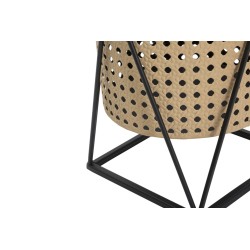 Juego de 2 soportes para jarrones estilo boho chic Osaka, Ø 21 x 40-19 x 22 cm - Hierro