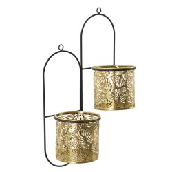 Soporte para jarrones de doble pared Glam HONG 27 x 14 x 48 cm - Hierro