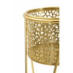 Juego de 2 soportes para jarrones Glam de 21 x 20 x 46 cm - 18 x 18 x 32 cm - Hierro