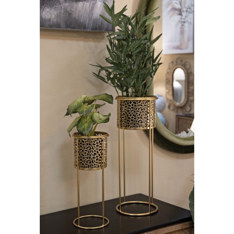 Juego de 2 soportes para jarrones NAT Glam Ø 17x46-14x34 cm - Hierro