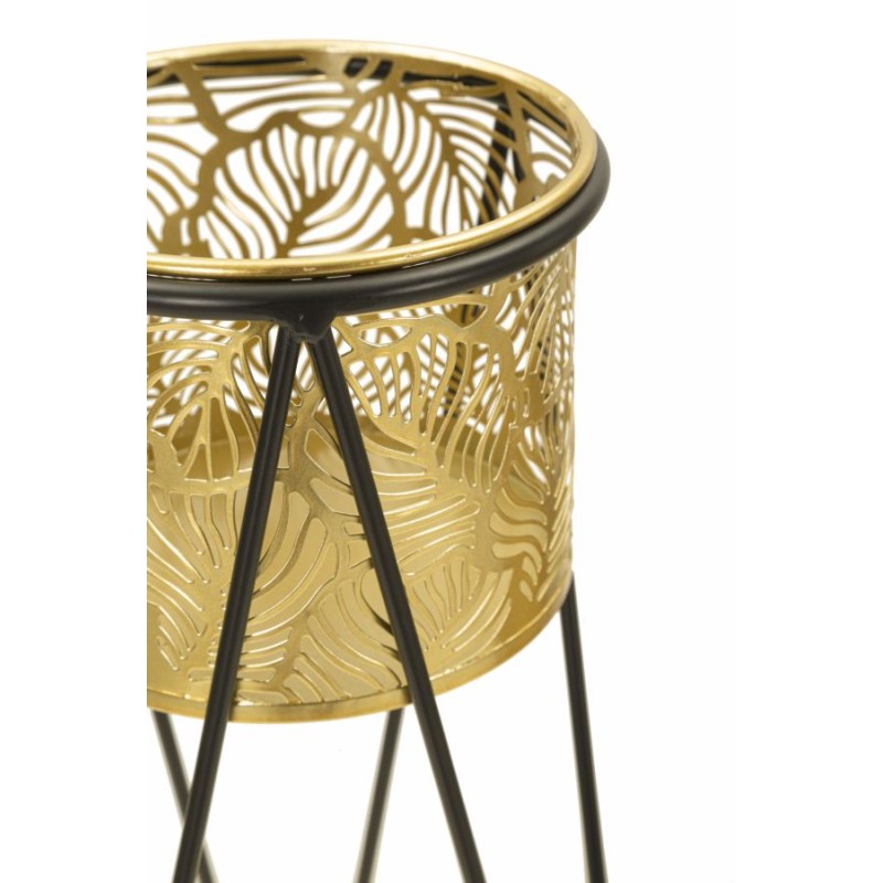 Juego de 2 soportes para jarrones DRAK Glam (21 x 20 x 46 cm - 18 x 18 x 32 cm) - Hierro