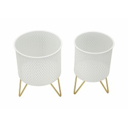 Juego de 2 soportes para jarrones Glam GASPY Ø 16x20-13x20 cm - Hierro