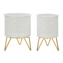 Juego de 2 soportes para jarrones Glam CARLY Ø 16x20-13x20 cm - Hierro