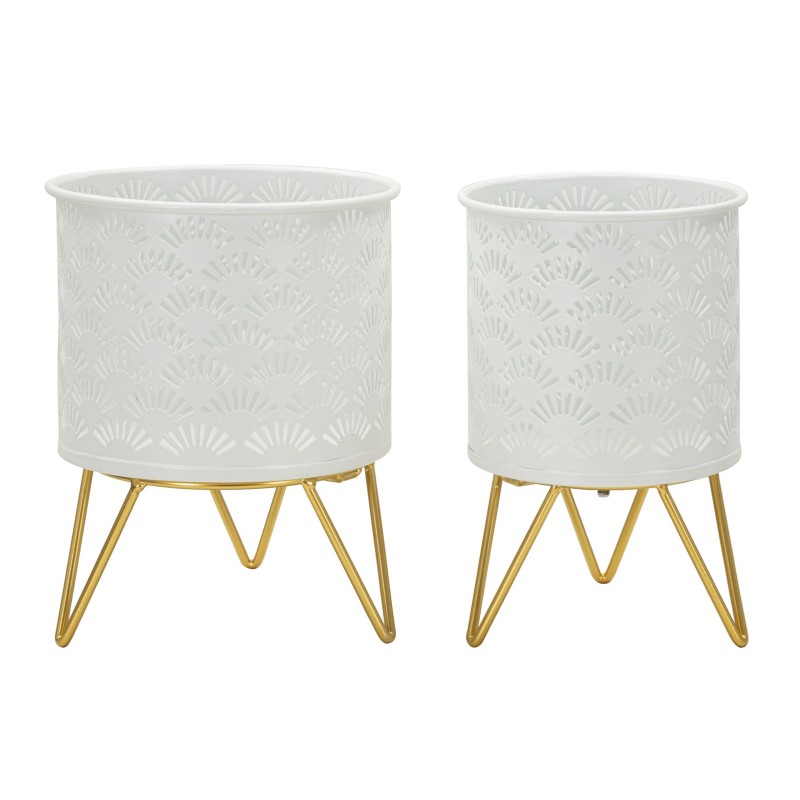 Juego de 2 soportes para jarrones Glam CARLY Ø 16x20-13x20 cm - Hierro