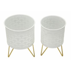 Juego de 2 soportes para jarrones Glam CARLY Ø 16x20-13x20 cm - Hierro