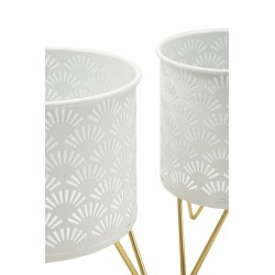 Juego de 2 soportes para jarrones Glam CARLY Ø 16x20-13x20 cm - Hierro