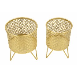 Juego de 2 soportes para jarrones Glam CECI Ø 16x20-13x20 cm - Hierro