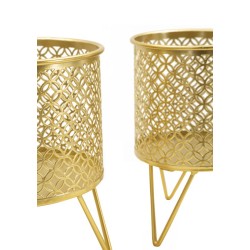 Juego de 2 soportes para jarrones Glam CECI Ø 16x20-13x20 cm - Hierro