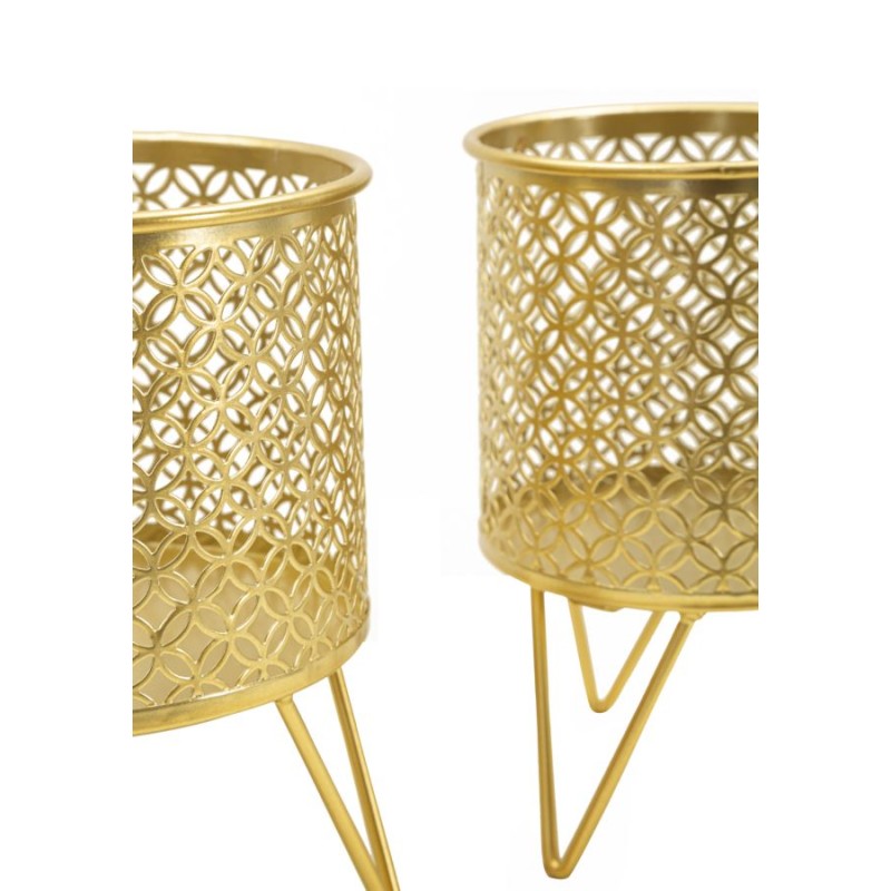Juego de 2 soportes para jarrones Glam CECI Ø 16x20-13x20 cm - Hierro