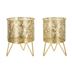 Juego de 2 soportes para jarrones Glam NATY, Ø 16x20-13x20 cm - Hierro