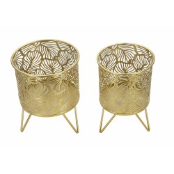 Juego de 2 soportes para jarrones Glam NATY, Ø 16x20-13x20 cm - Hierro