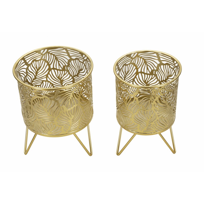 Juego de 2 soportes para jarrones Glam NATY, Ø 16x20-13x20 cm - Hierro