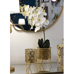 Juego de 2 soportes para jarrones Glam NATY, Ø 16x20-13x20 cm - Hierro