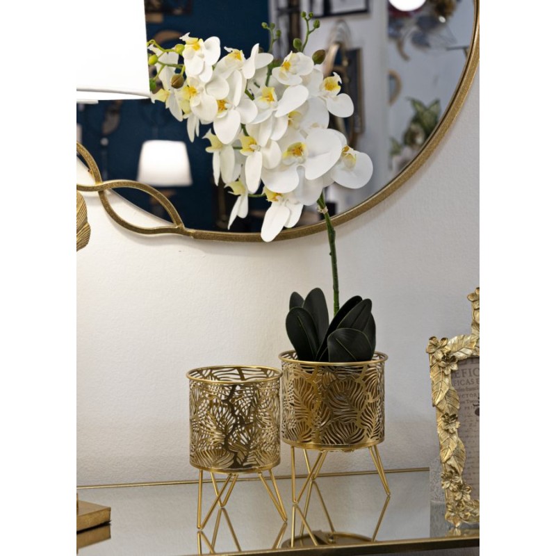 Juego de 2 soportes para jarrones Glam NATY, Ø 16x20-13x20 cm - Hierro