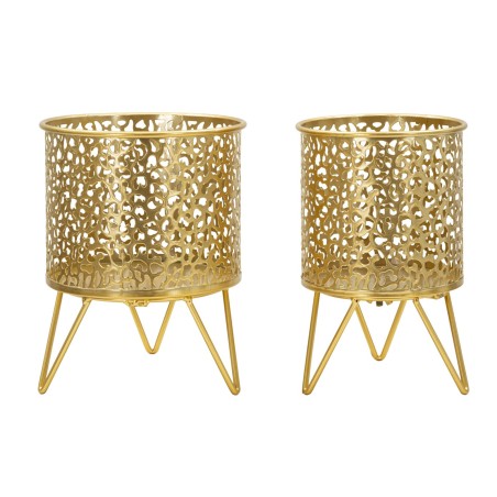 Juego de 2 soportes para jarrones PINY Glam, Ø 16x20-13x20 cm - Hierro