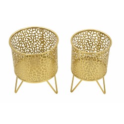 Juego de 2 soportes para jarrones PINY Glam, Ø 16x20-13x20 cm - Hierro